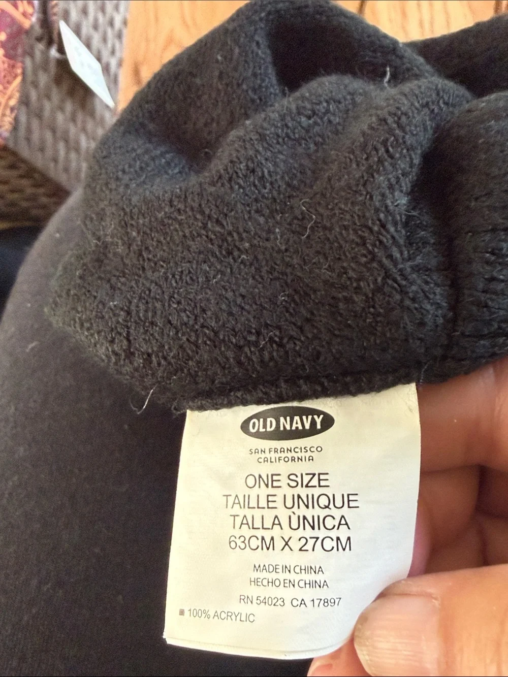 Old Navy cowl infinity scarf knit Black